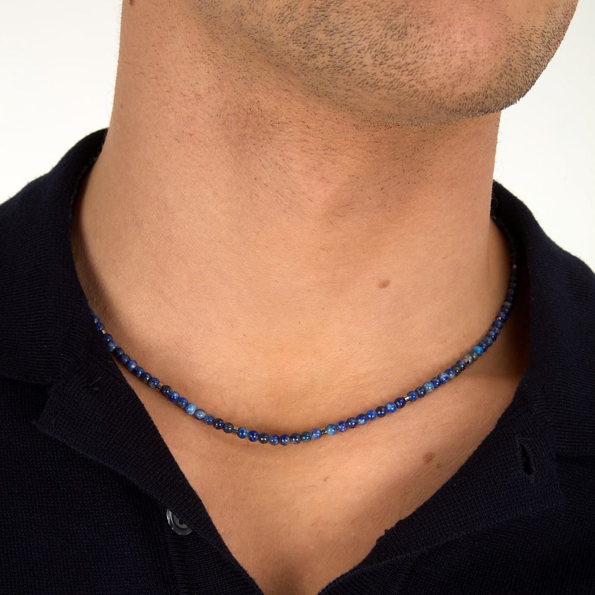 Colliers en Lapis Lazuli/lapis Lazuli/steel et Lapis Lazuli acier inoxydable, MORELLATO