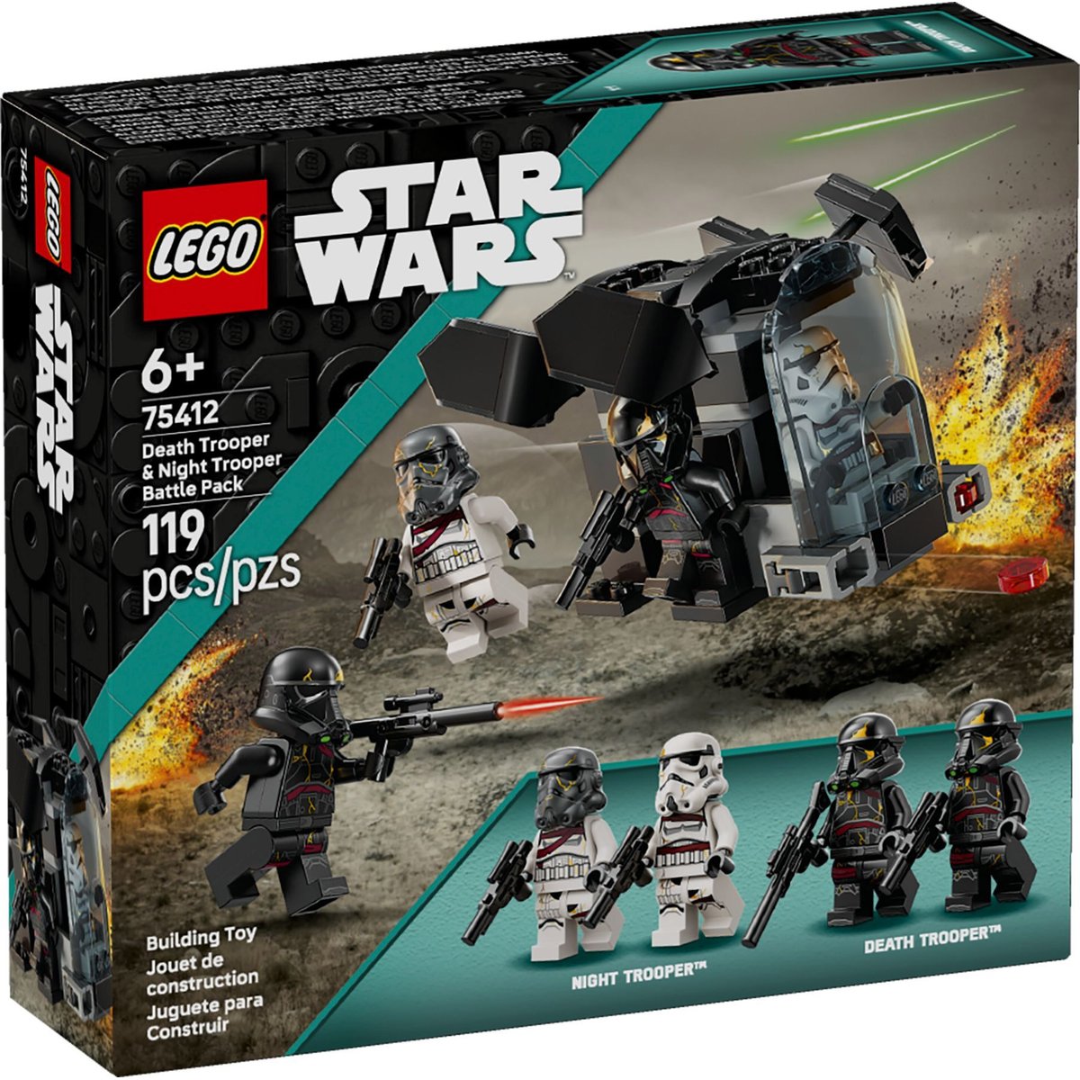 LEGO Star Wars - Combat Death Troopers contre Night Troopers - Set de Construction 75412 noir, LEGO