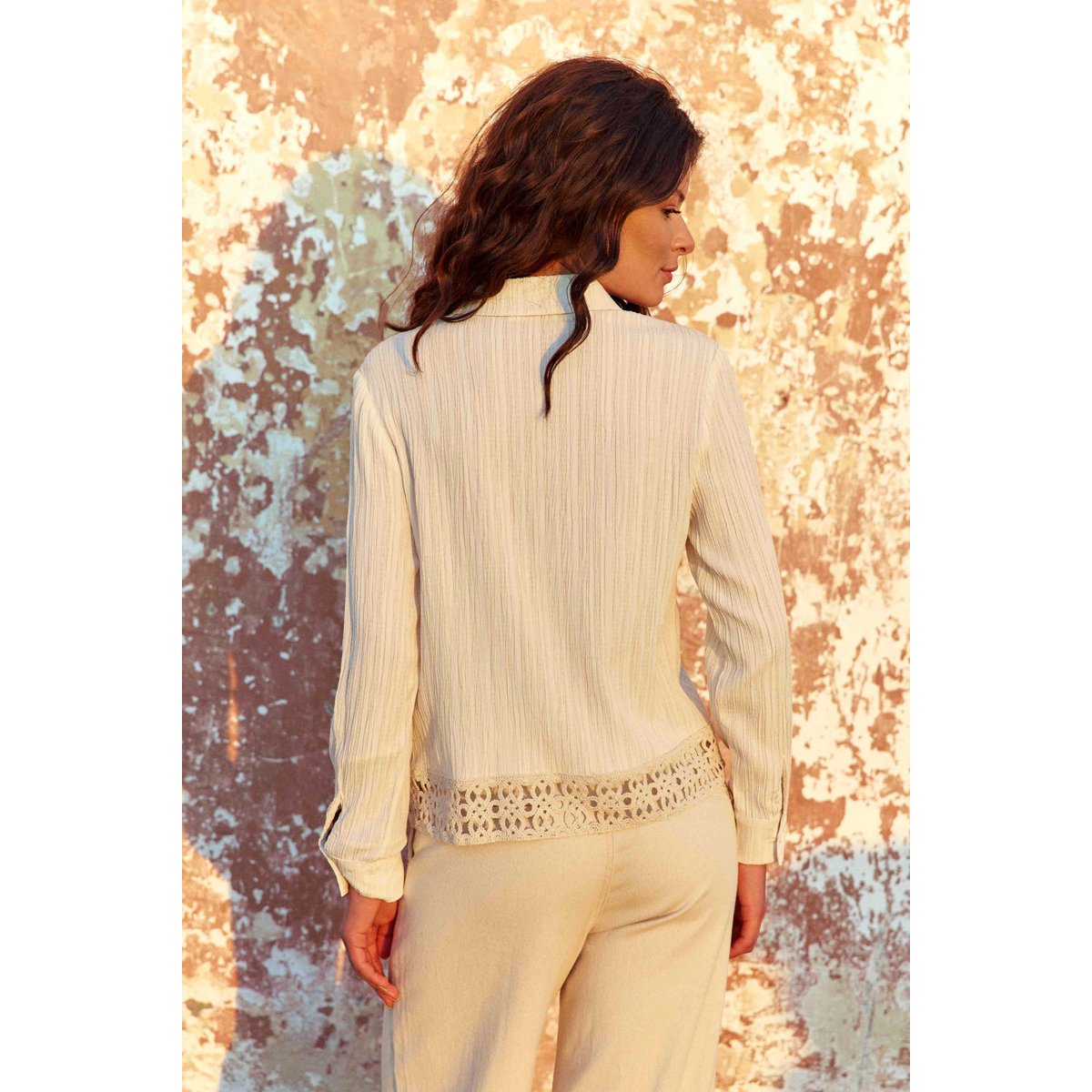 Chemise uni CHARLOTTE 11-ecru, LA PETITE ETOILE