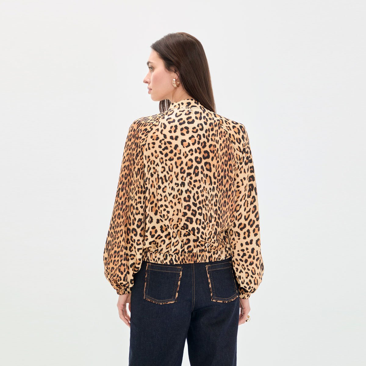 Blouson bomber fin imprimé léopard, LOLA CASADEMUNT
