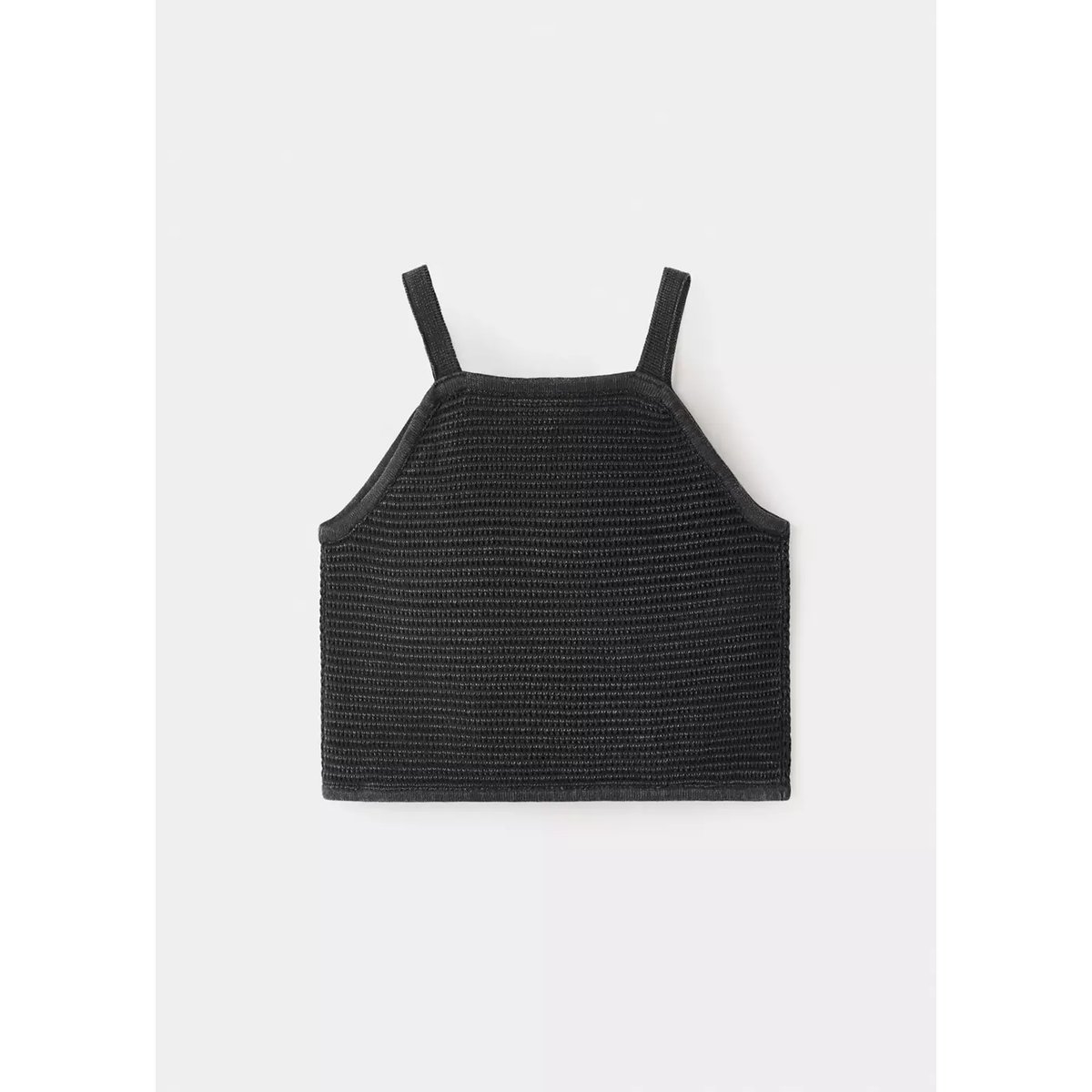 Crop top maille gris anthracite, MANGO KIDS