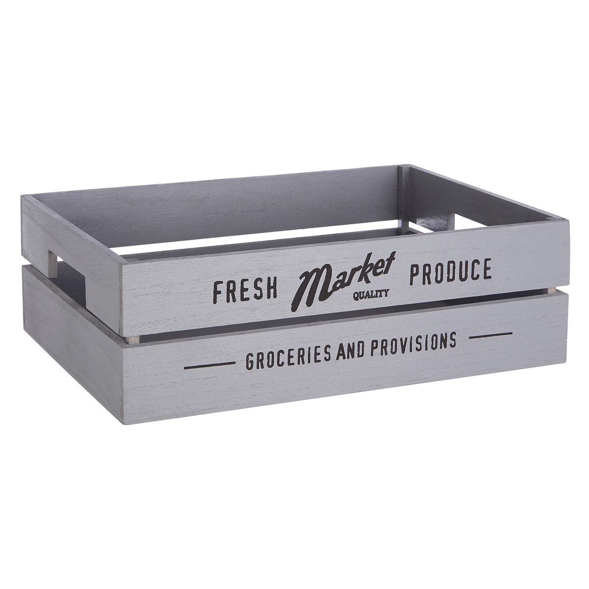 Set of 3 Grey Rustic Provisions Crates in Natural Wood grey, SO'HOME