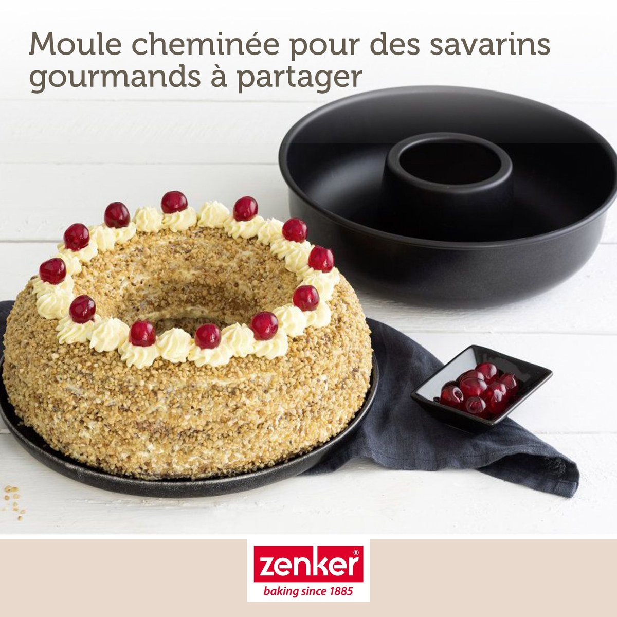 Set de moule à cakes et moule à savarins noir, ZENKER