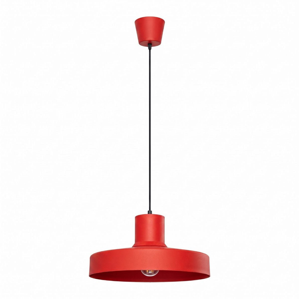 Suspension Acier Rouge E27 1 BILO rouge, EDEN
