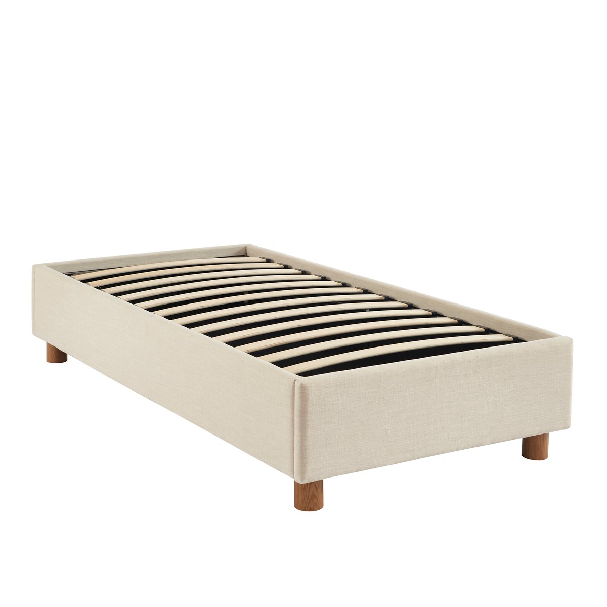 Lit coffre avec sommier relevable KORALL beige, SORELH