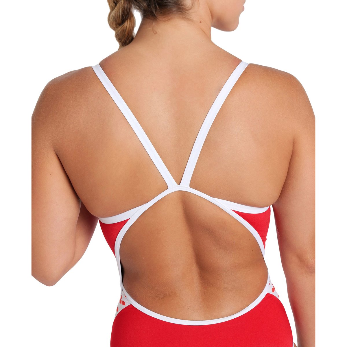 Maillot de bain Performance Icons Super Fly Back Solid red-white, ARENA