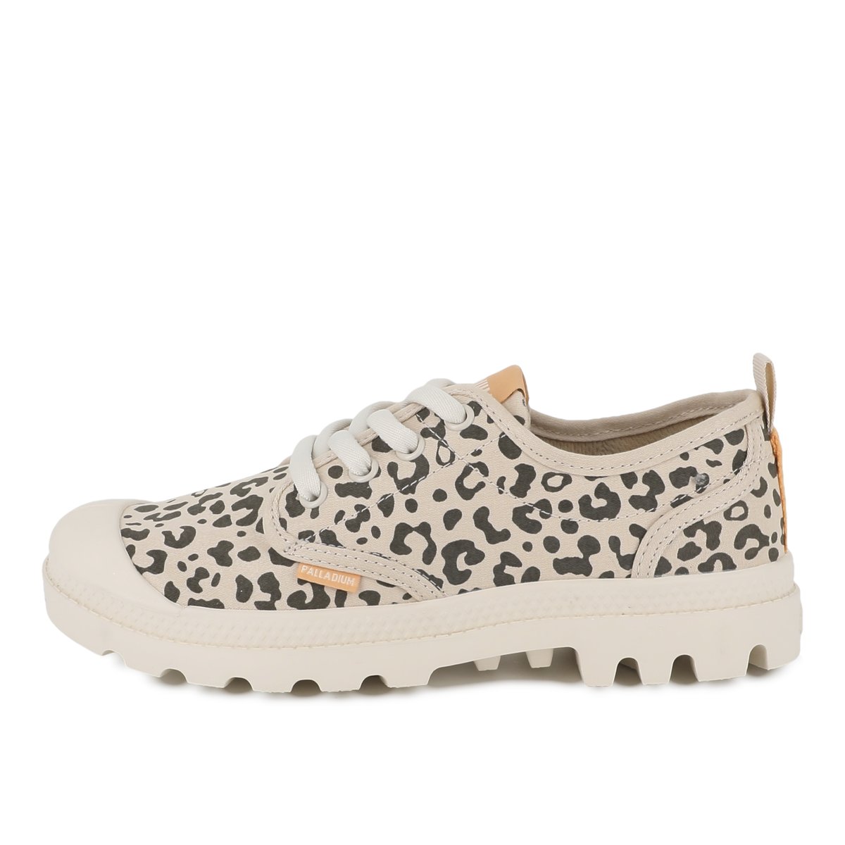 Baskets basses en coton PAMPA OX WILD beige-tropisand/ brown leopard, PALLADIUM