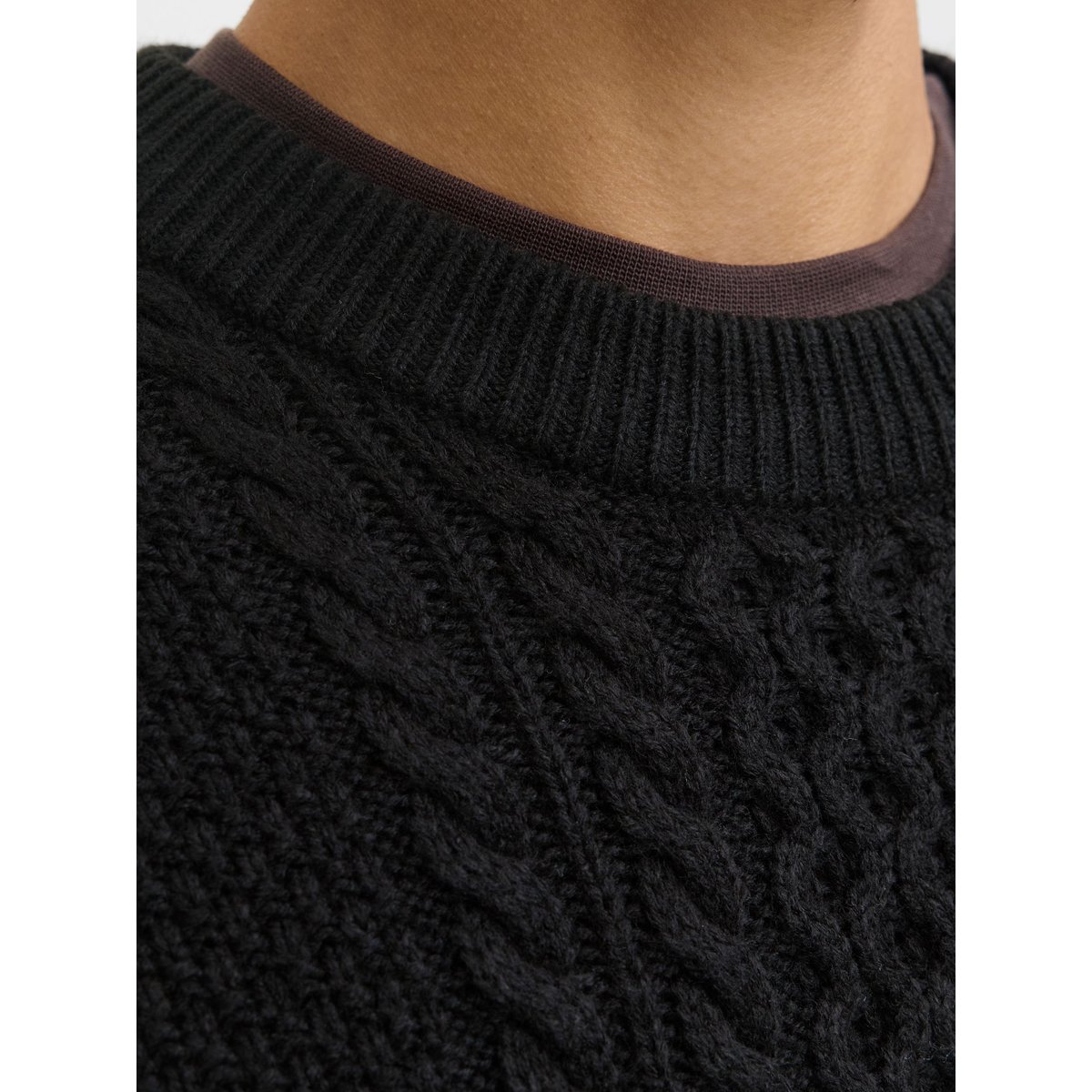 Pull En Maille noire - black, JACK & JONES