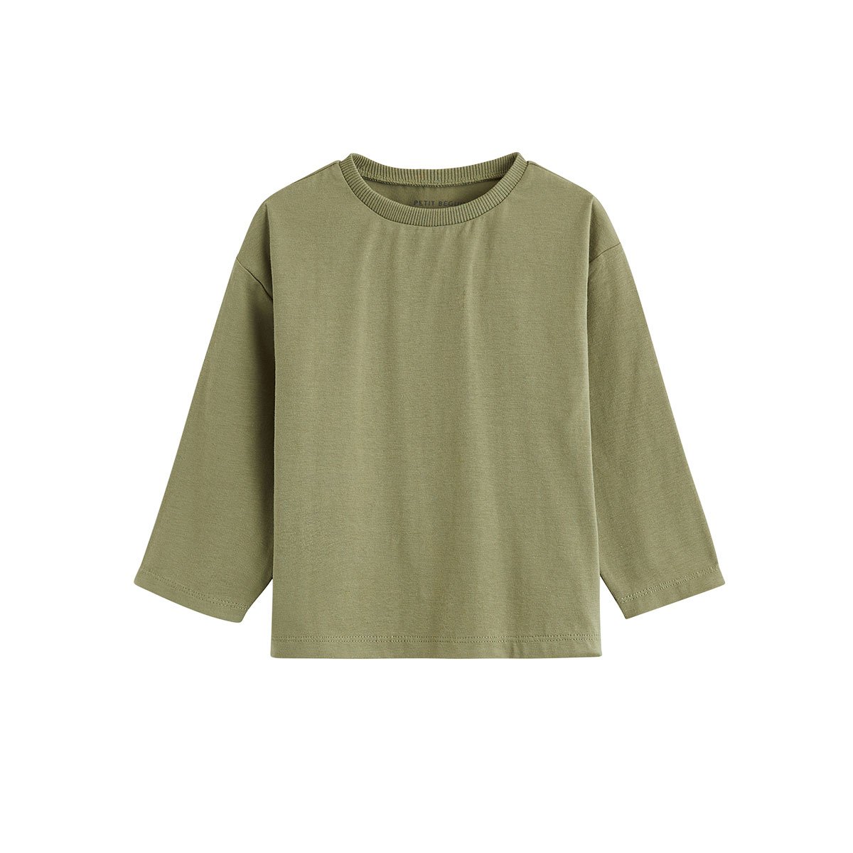 Lot de 2 t-shirts enfant manches longues Ginkgo vert, PETIT BEGUIN