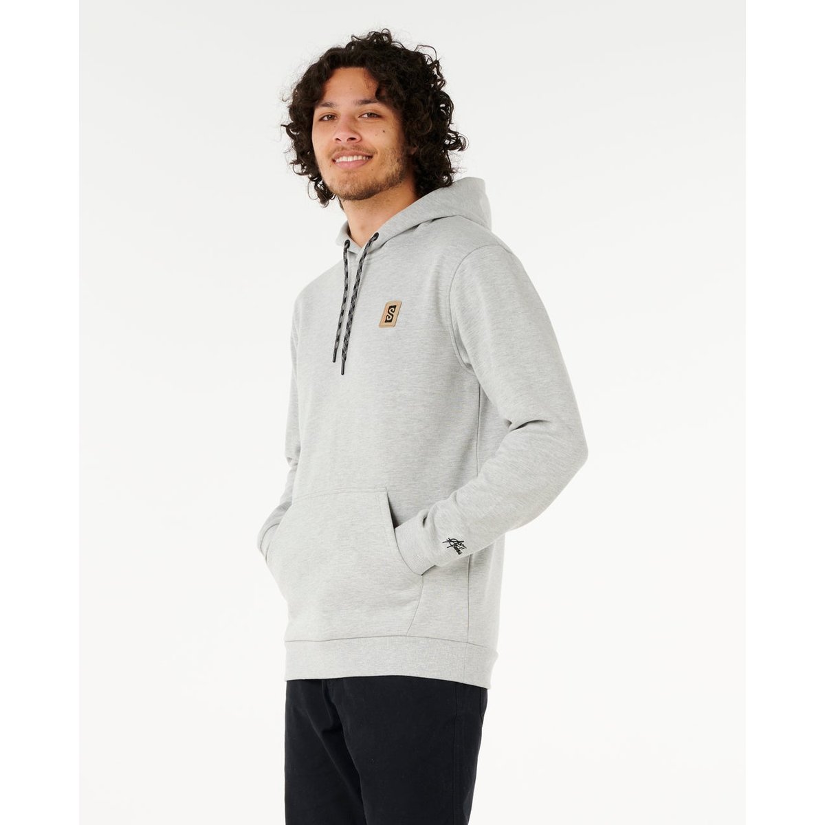 Sweat à capuche ANTI-SERIES SEARCH BASE gris chiné, RIP CURL