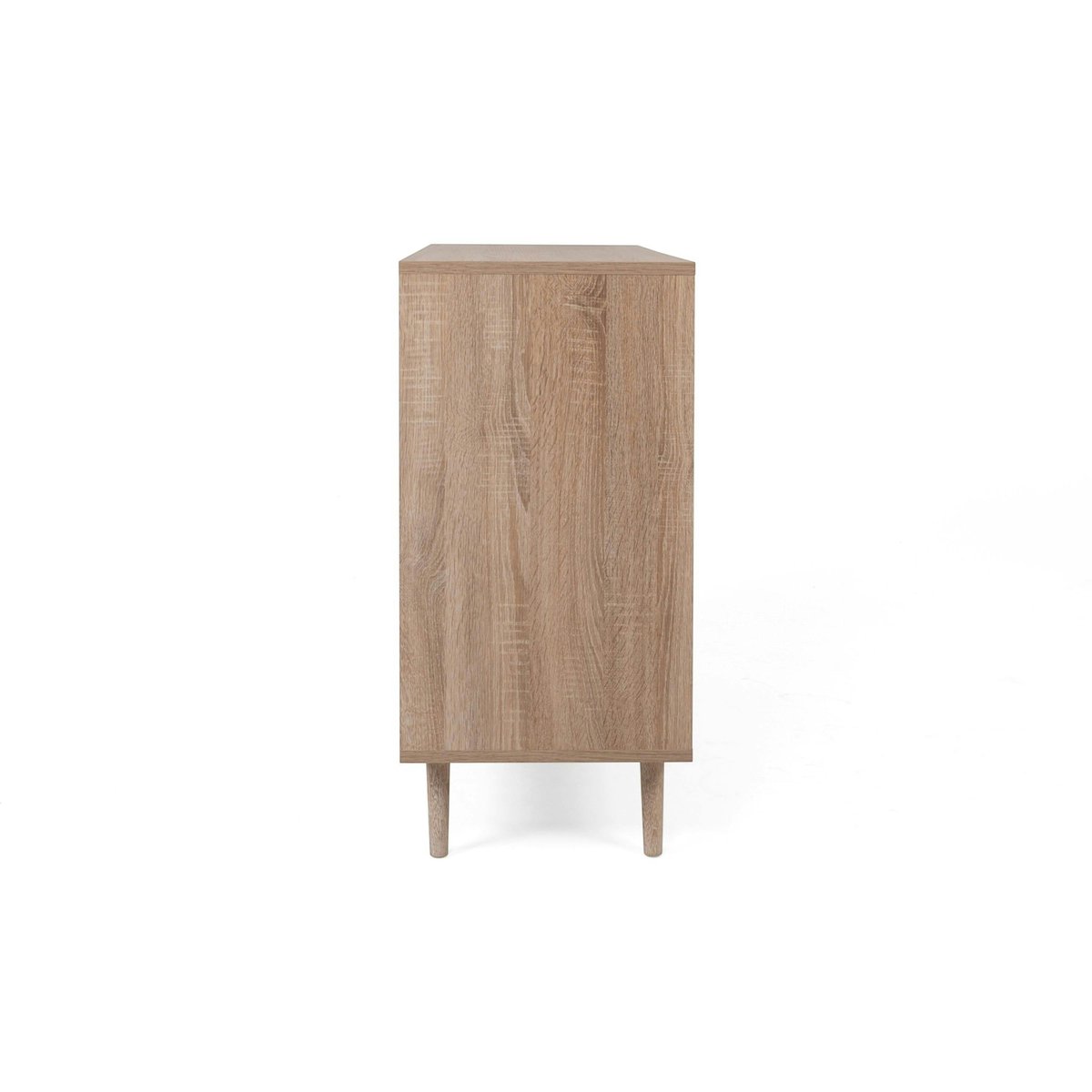 Petit buffet bohème 2 portes effet rotin SONA bois naturel, PIER IMPORT