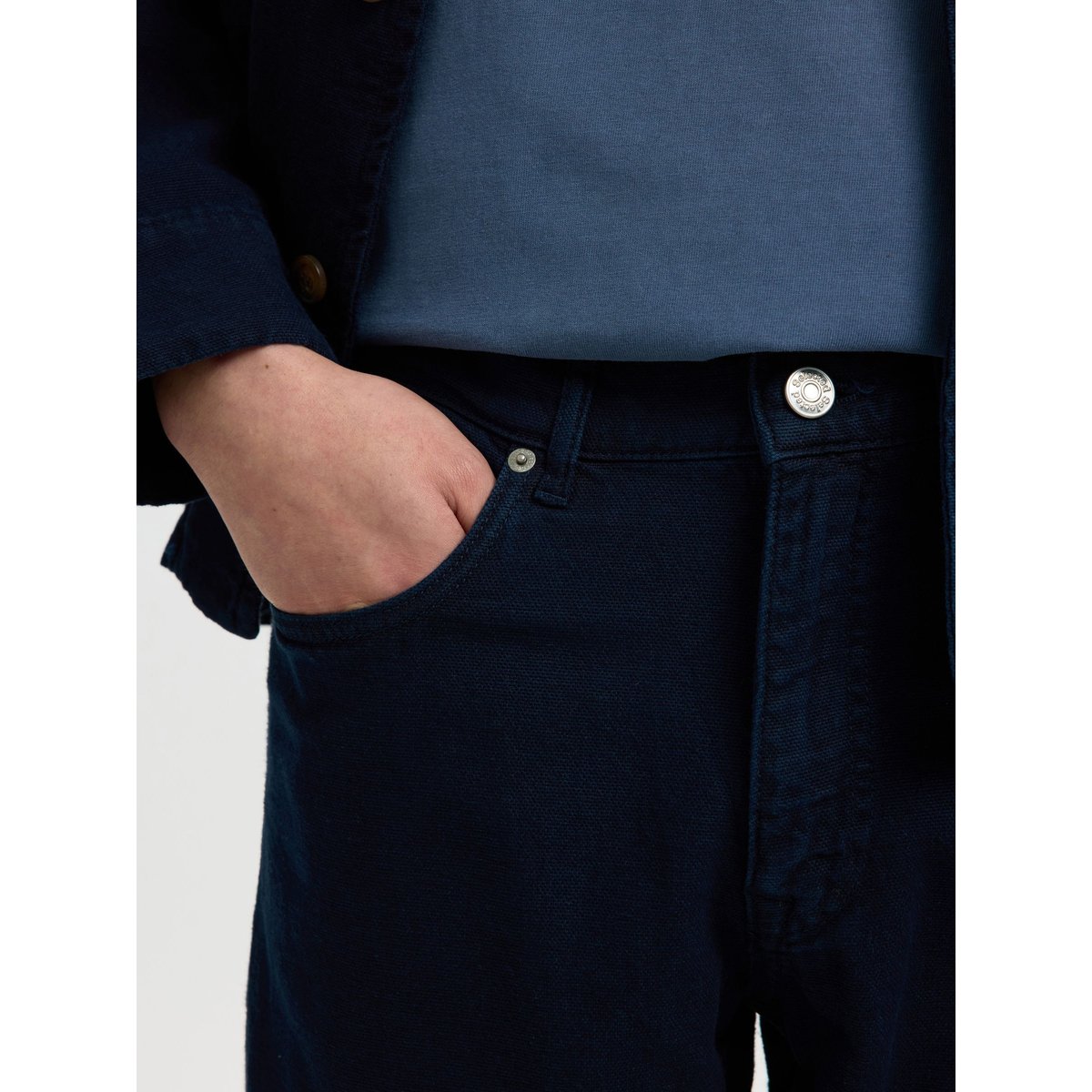 Jean Coupe Fuselée dark blue denim, SELECTED