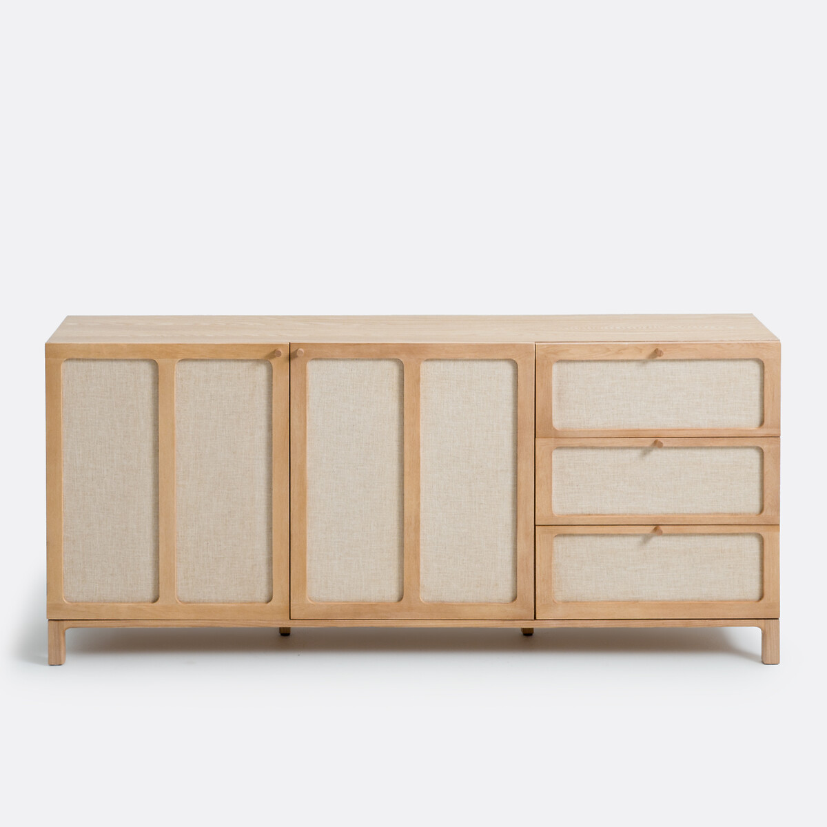 Buffet enfilade, frêne et lin, Esmara teinté chêne /lin, LA REDOUTE INTERIEURS