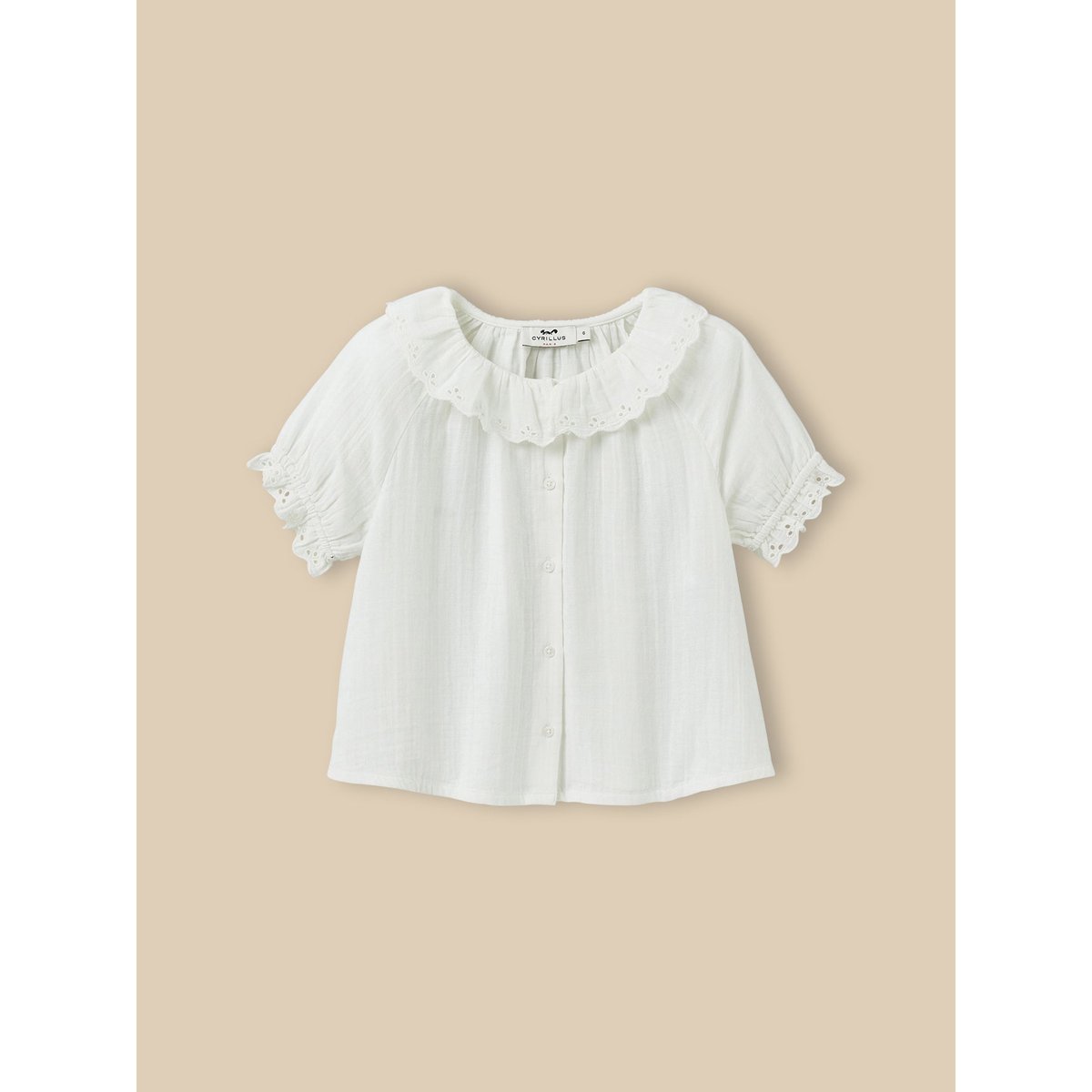 Chemise  en gaze - coton biologique ecru, CYRILLUS