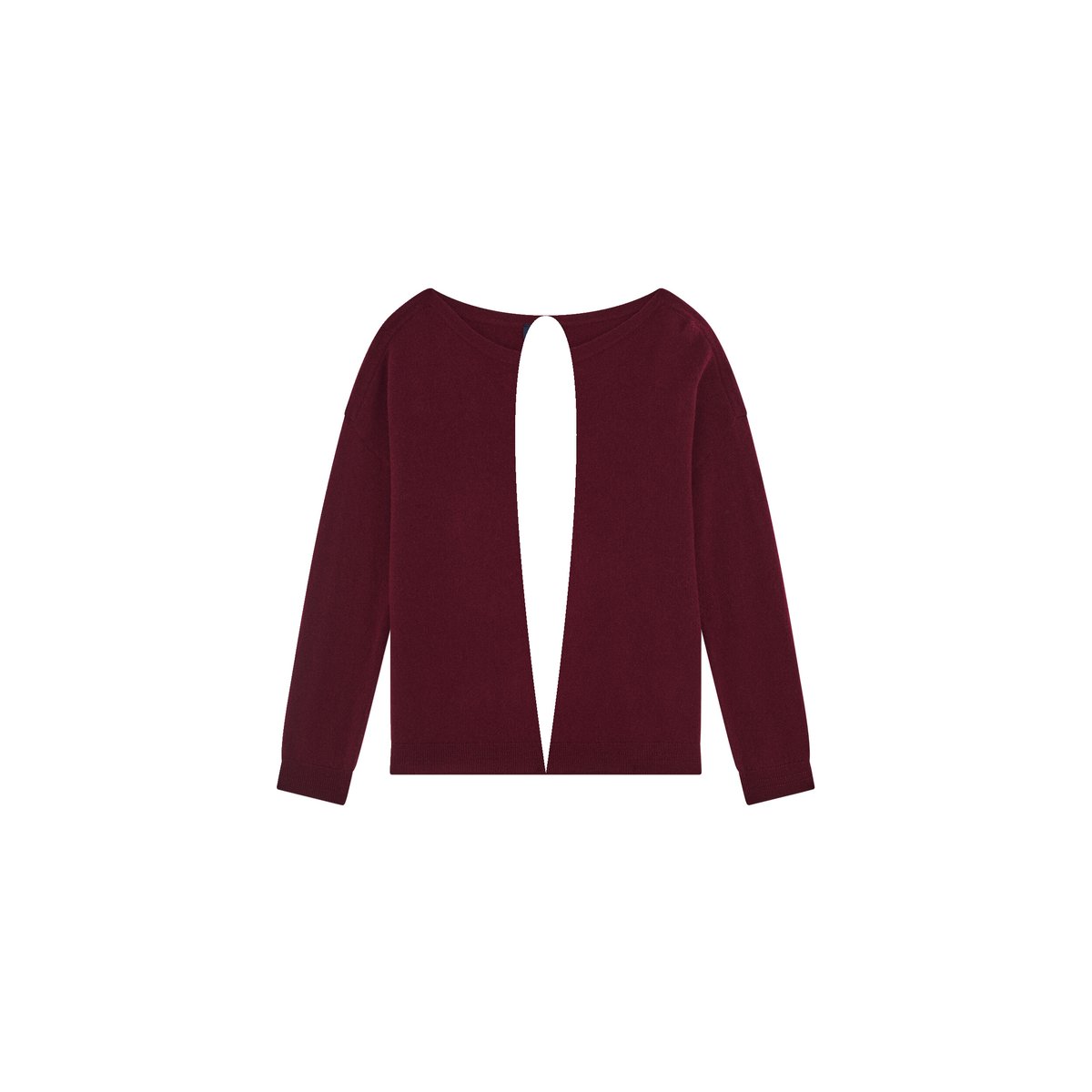 Pull ample col bateau cachemire MJILL bordeaux, CAROLL