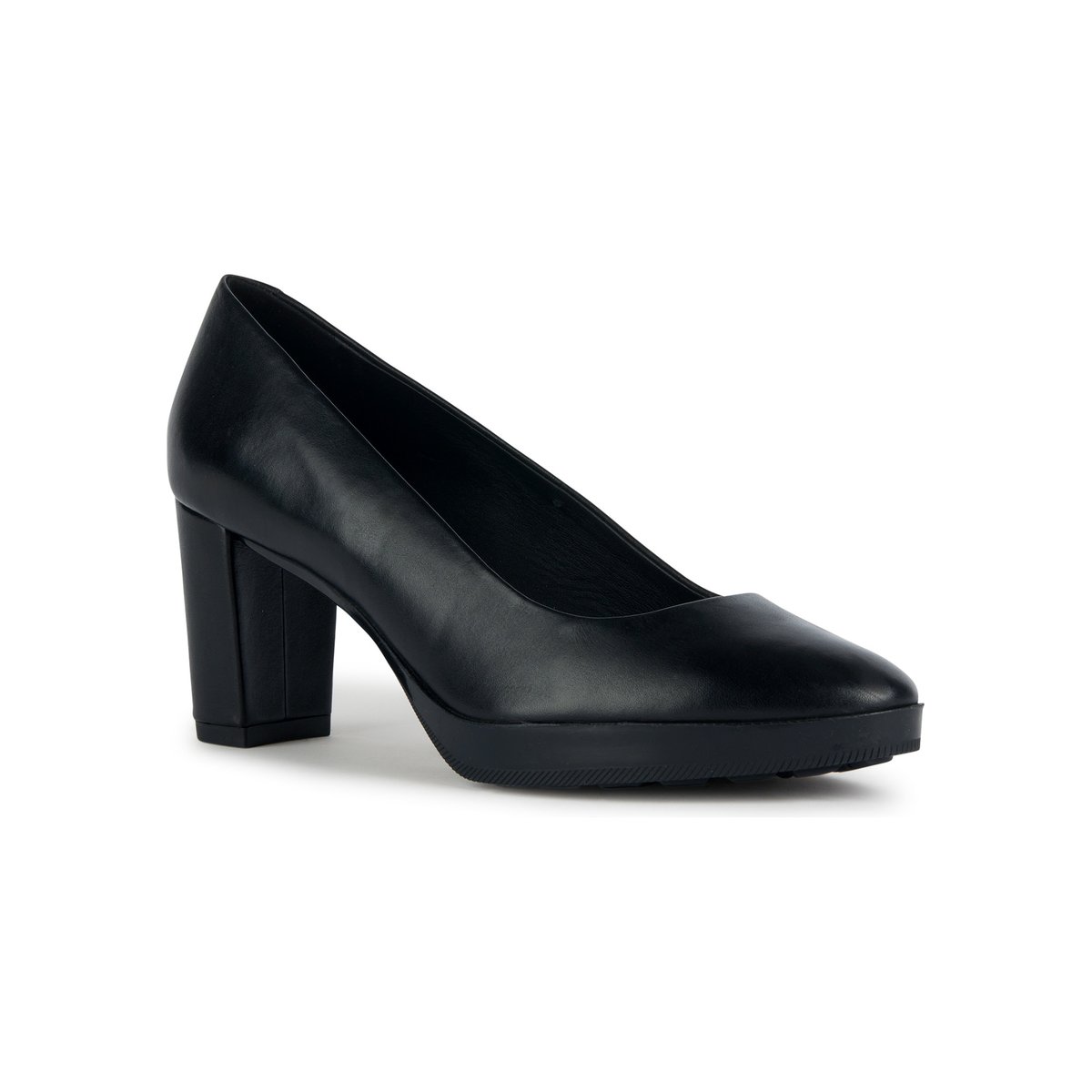Escarpins confortables Walk Pleasure en cuir noir, GEOX
