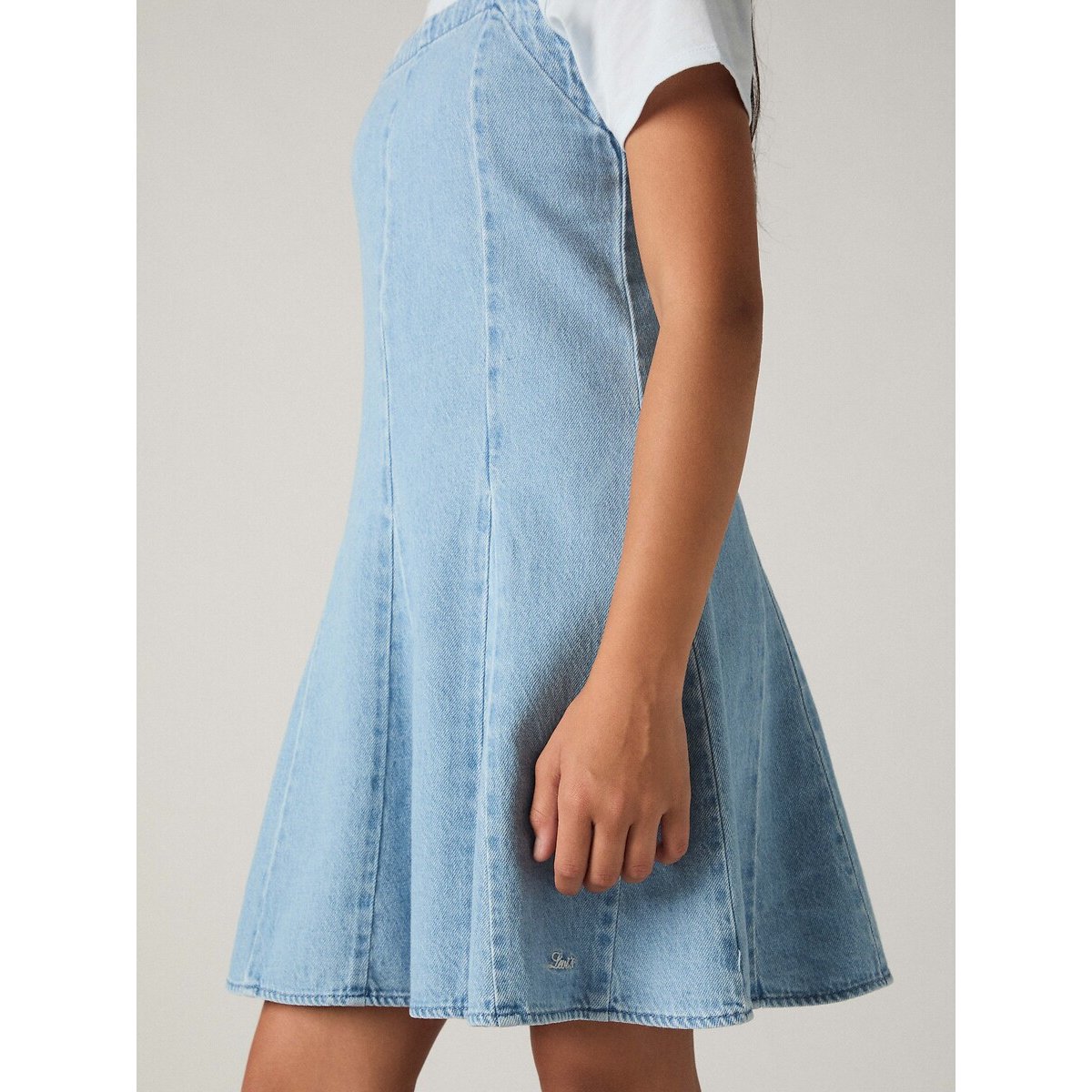 Robe en denim à bretelles bleu denim clair, LEVI'S KIDS