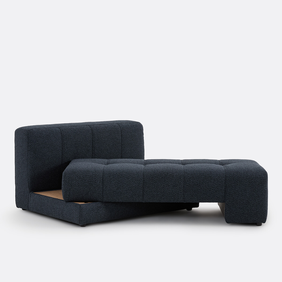 Banquette assise pivotante, droit, modulable, en bouclette fine, FANO bleu, LA REDOUTE INTERIEURS