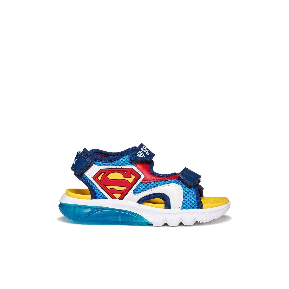 Kids Ciberdron X Superman LED Sandals blue/red, GEOX