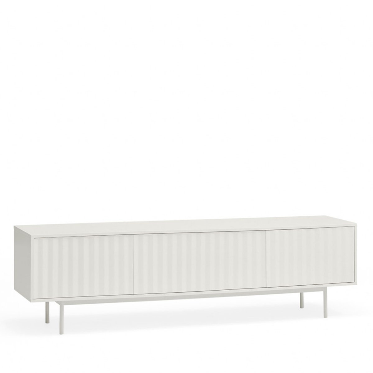 Meuble TV en bois 3 portes L180cm- SIERRA blanc, TEULAT