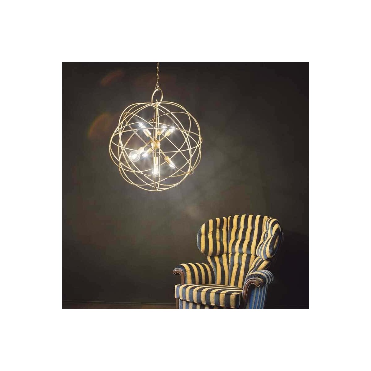 Suspension    KONSE doré, IDEAL LUX