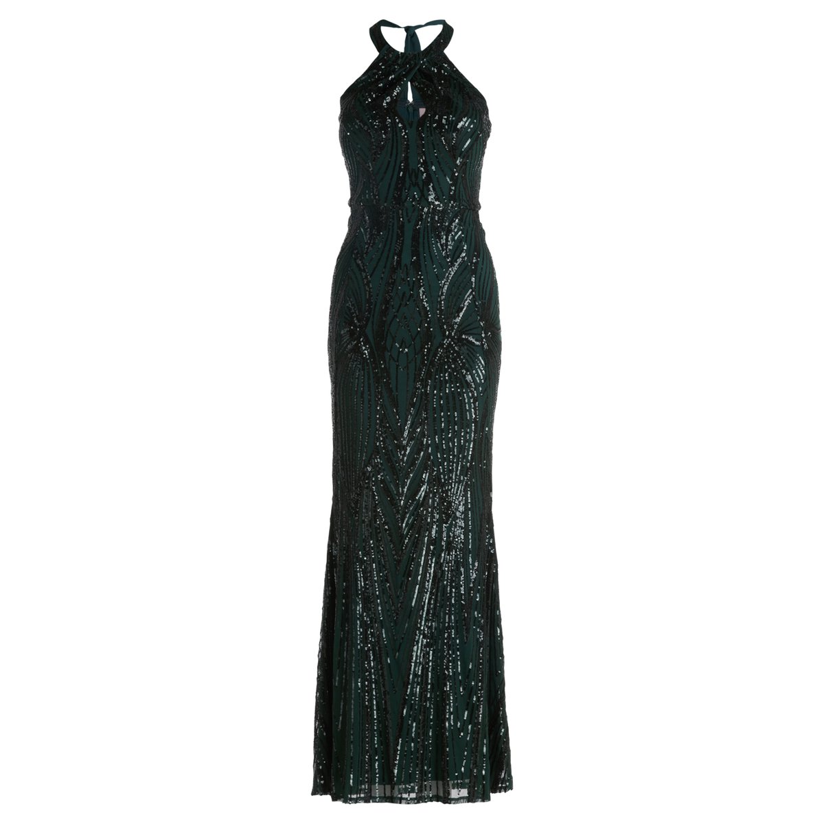 Robe de soirée au look scintillant dusty slate, VERA MONT