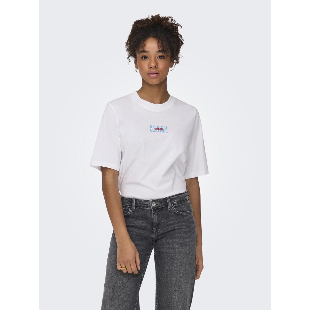 T-Shirt bright white, ONLY