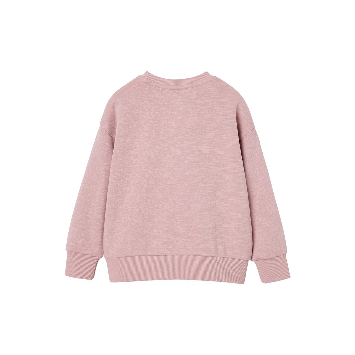 Sweat col rond rose pâle, VERTBAUDET