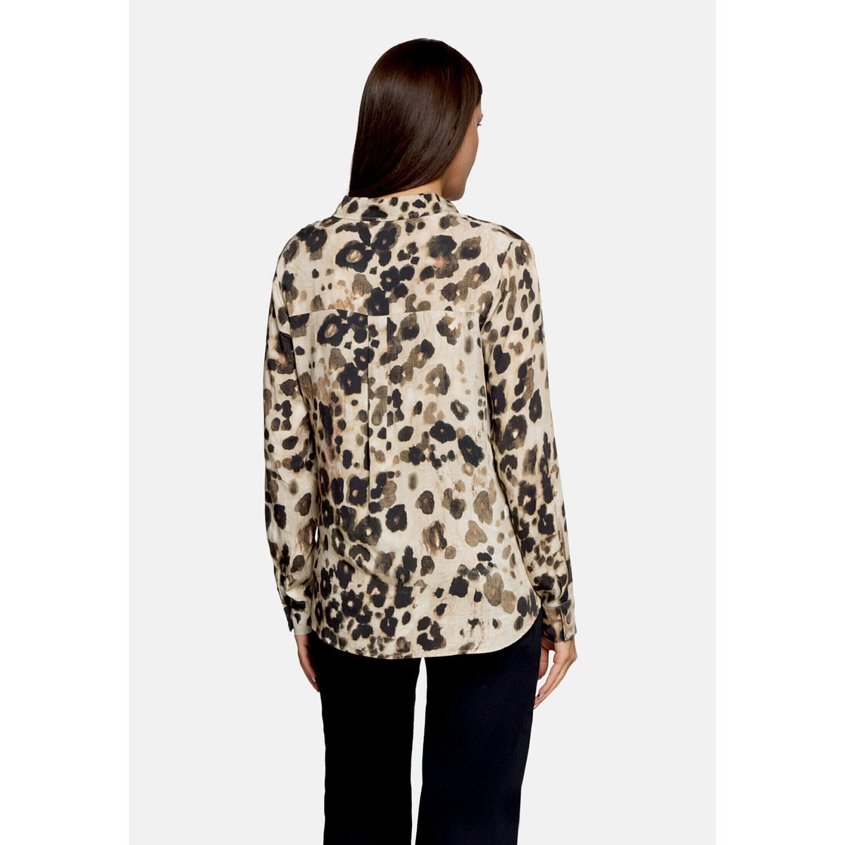 Chemisier long à manches longues beige/taupe, BETTY BARCLAY