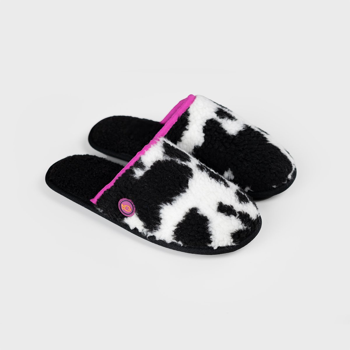 Chaussons en SHERPA noir et blanc, BILLYBELT