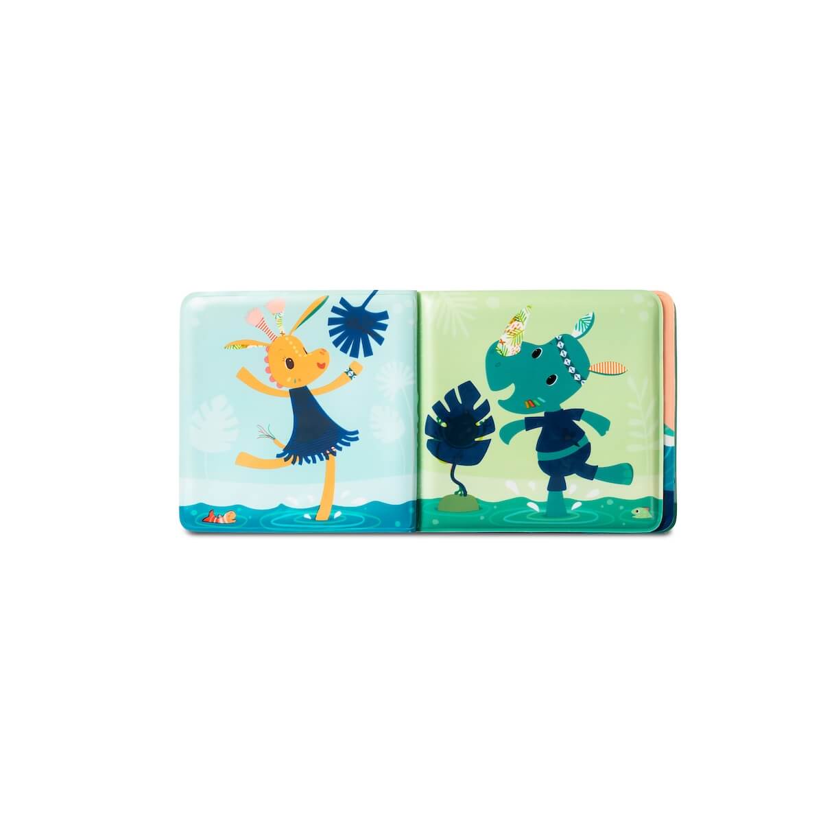 Livre de bain magique Gaspard Splonge rouge, orange, blanc, LILLIPUTIENS
