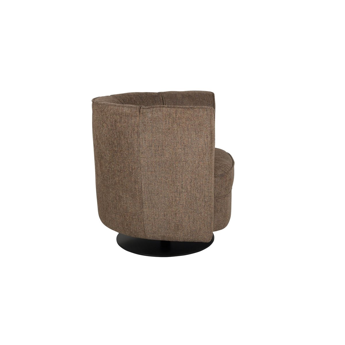 Fauteuil design pivotant en tissu, classique, FLOWER marron, DUTCHBONE
