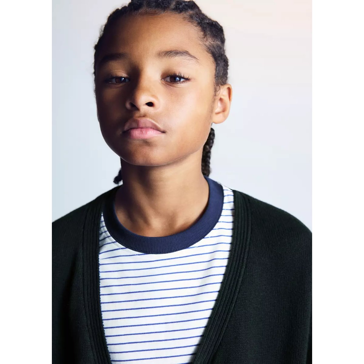 Cardigan maille 100 % coton bleu marine, MANGO KIDS