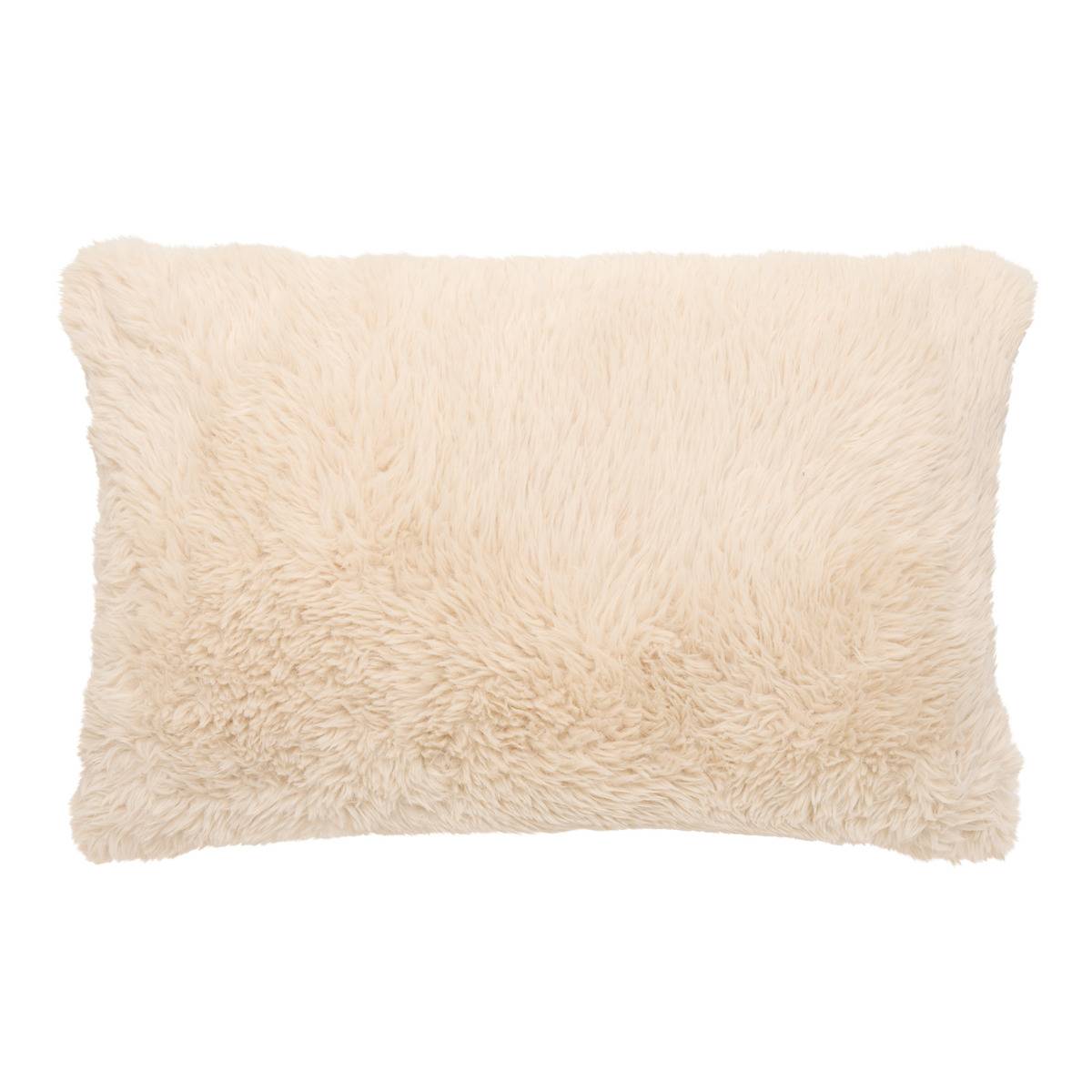 Coussin rectangulaire DUVIA beige lin, ATMOSPHERA