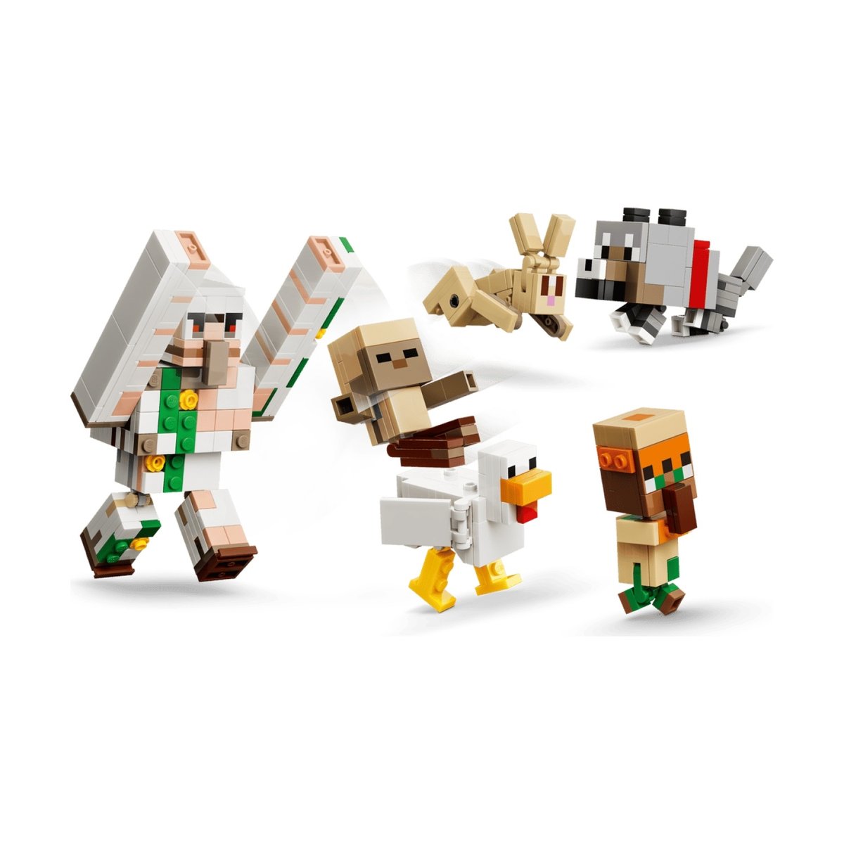 Minecraft L'attaque du désert du Poulet chevauché multicolore, LEGO