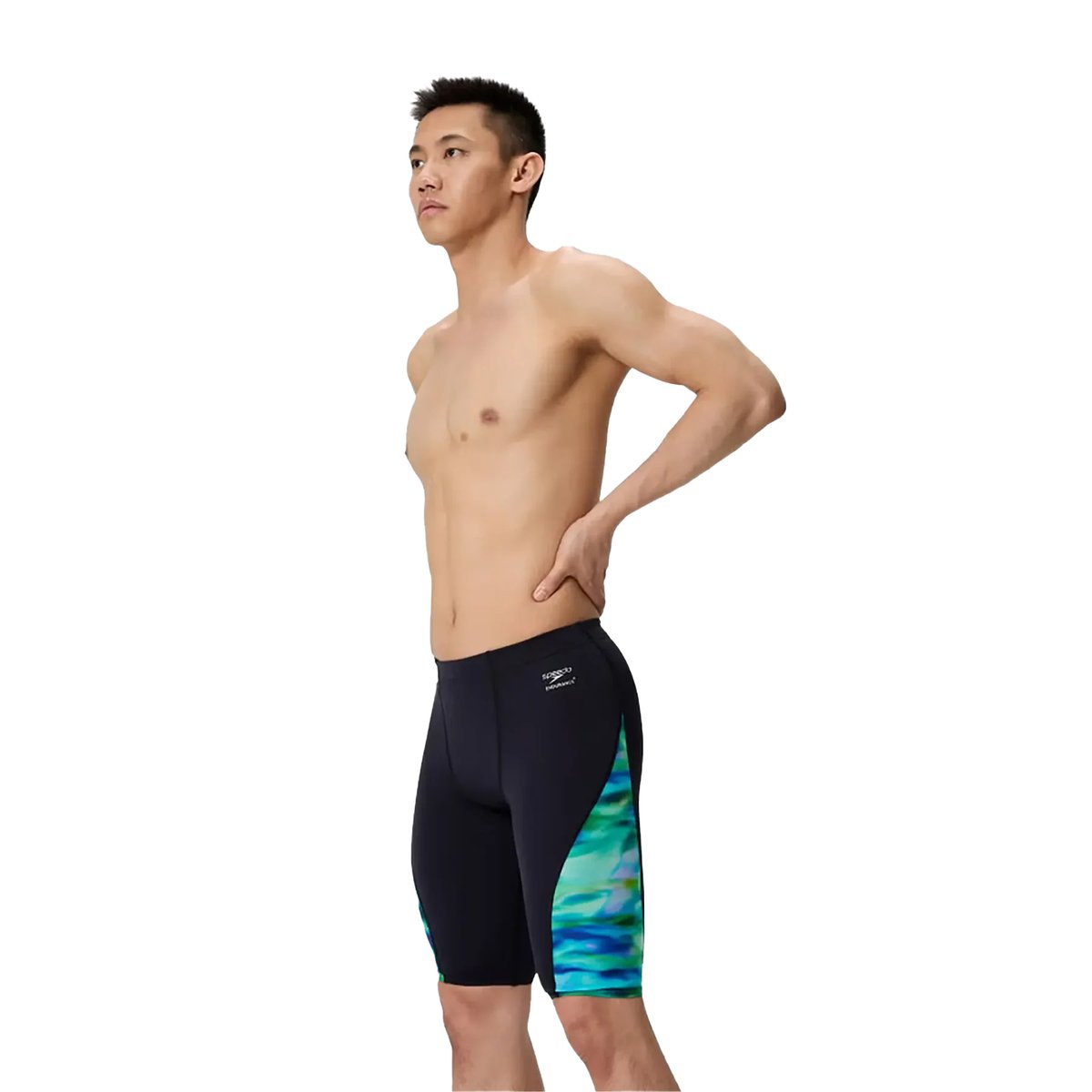 Jammer de natation motif/style imprimé SPLICED turquoise vif / noir, SPEEDO