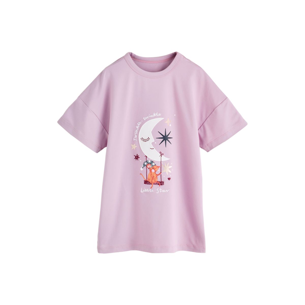 Chemises de nuit, lot 2 imprimé étoiles/lune rose/crème, NEXT