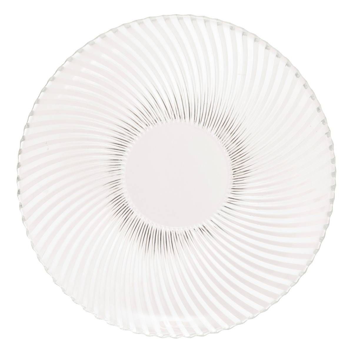 Lot de 6 assiettes plates ODYSSEE transparent, ATMOSPHERA