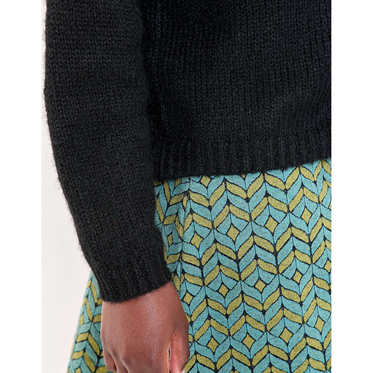 Gilet court femme uni APPACHE noir, LA FIANCÉE