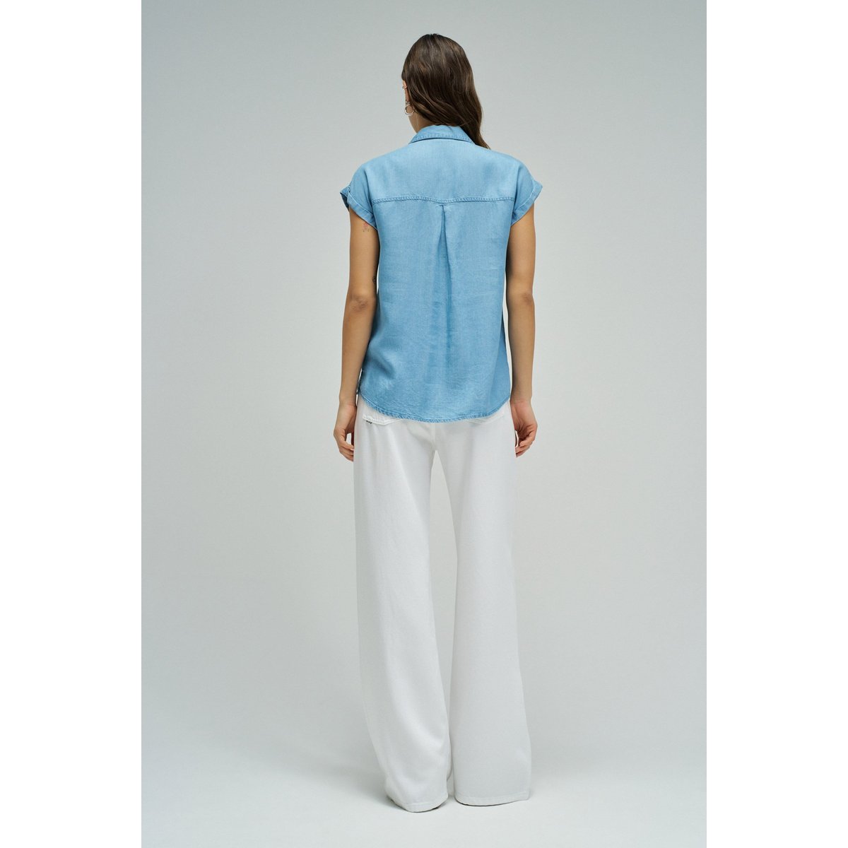 CHEMISE EN LIGHTDENIM bleu denim, SALSA JEANS
