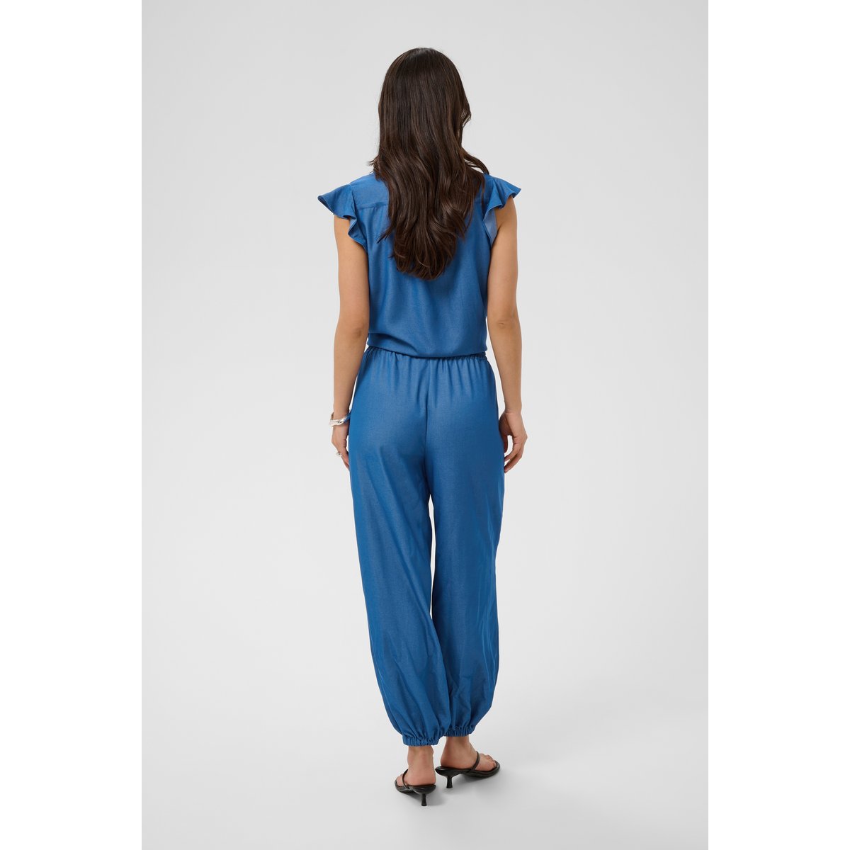 Pantalon casual bleu medium blue chambray, KAFFE