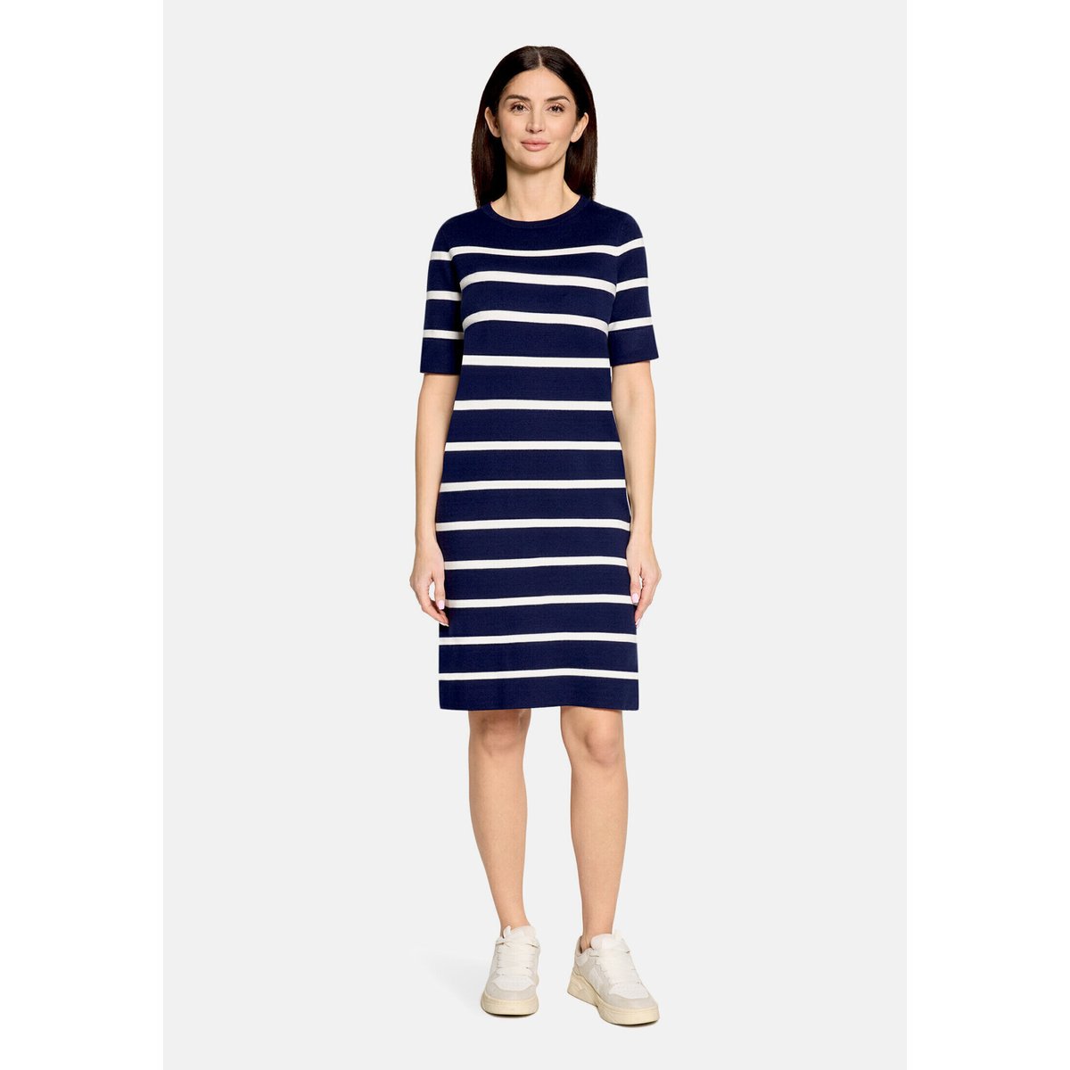 Robe-pull à encolure ronde bleu/blanc, CARTOON