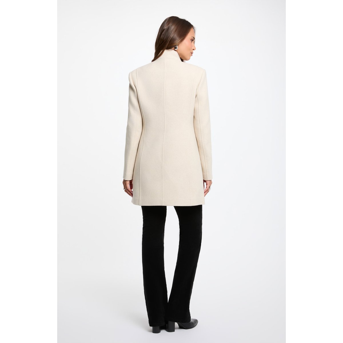 Manteau col montant ivoire, MORGAN