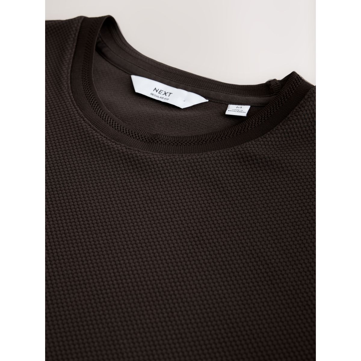 T-shirt texturé marron, NEXT