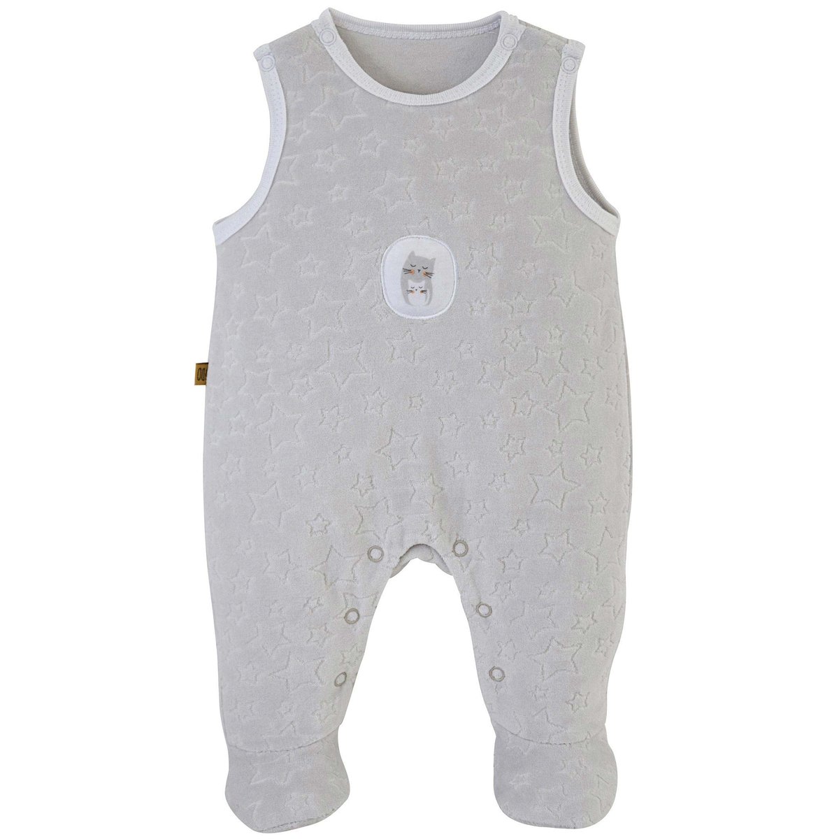Grenouillere + t-shirt gris gris, SUCRE D'ORGE