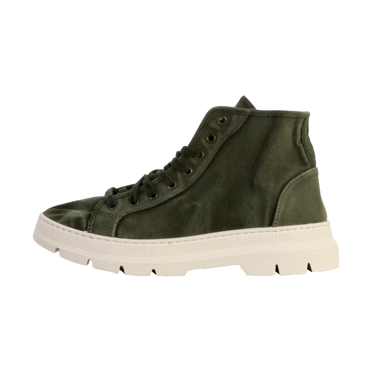 Basket Montante à Lacets Bota Enzimatica kaki enz, NATURAL WORLD