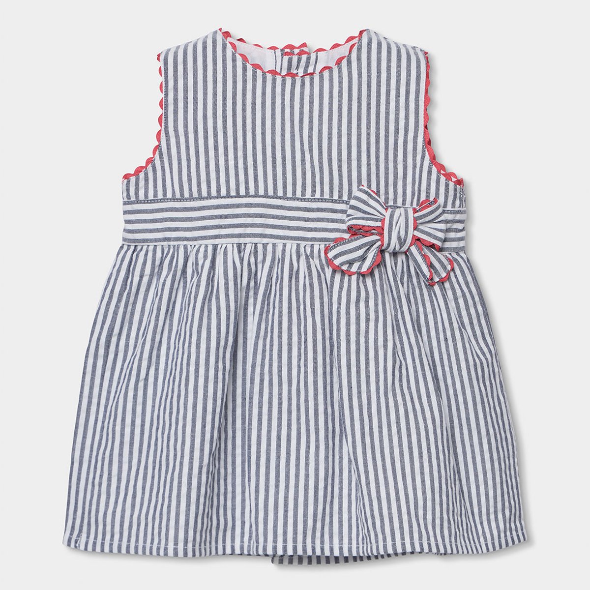 Robe en popeline rayée multicolore, BOBOLI