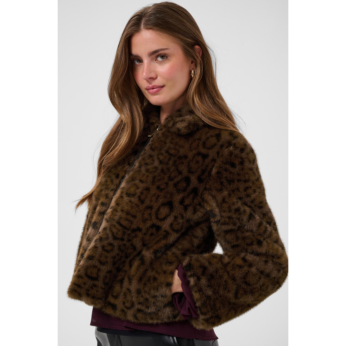 Veste marron dark animal fur, CREAM