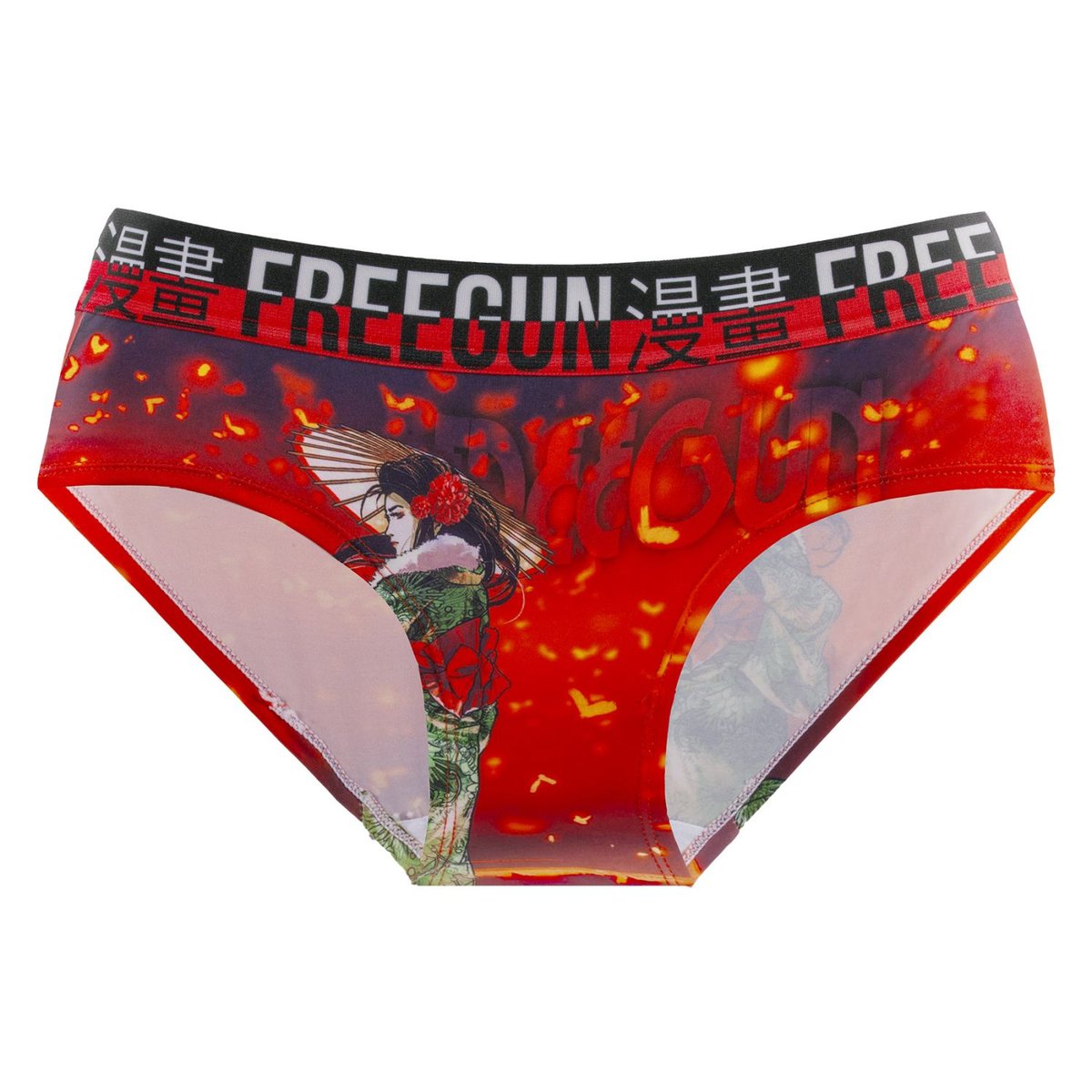 Lot De 5 Culottes Fantaisie noir/rose/rouge/violet, FREEGUN