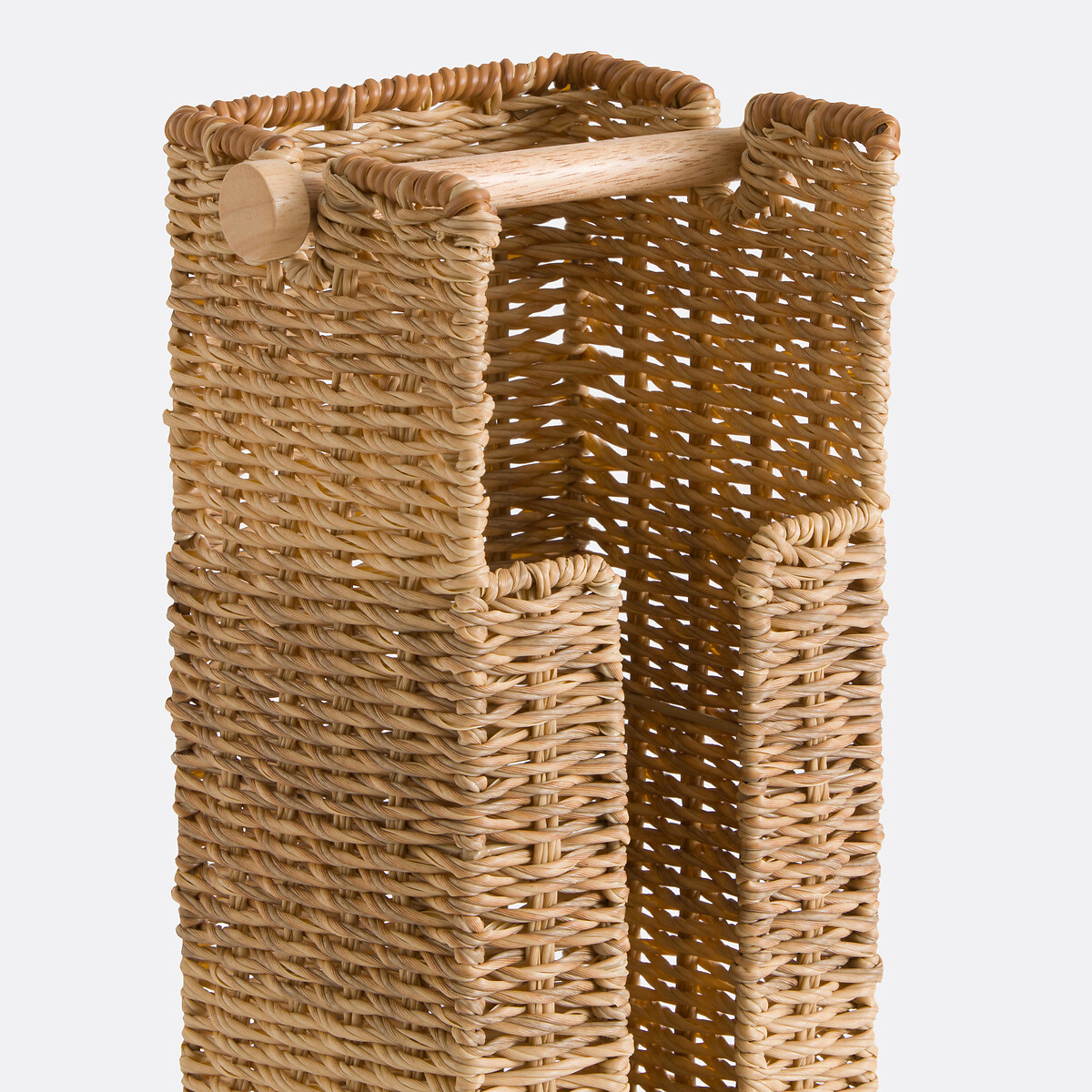 Cesto com suporte e arrumação para rolos de papel higiénico, Asyar natural, LA REDOUTE INTERIEURS